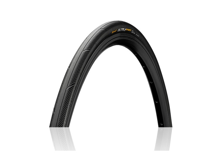 Ultra Sport III bicycle tire, size 700×25C, black, wire bead