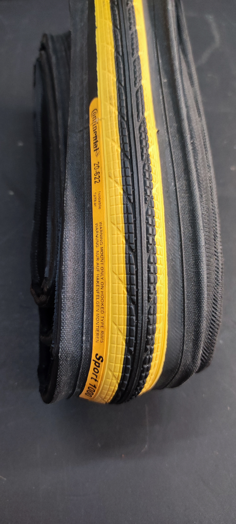 SPORT 1000 DUAL TIRE 700X23 YELLOW/BLACK W/O