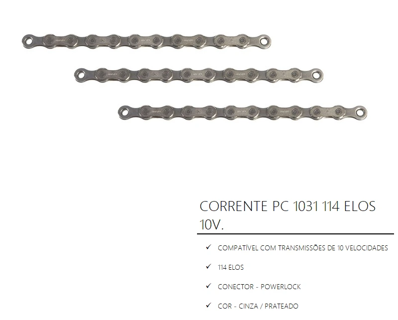 PC 1031 chain, 114 links, 10 speeds